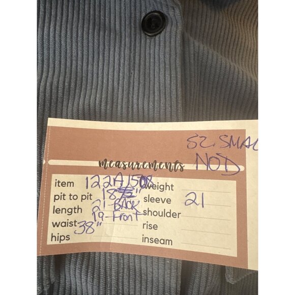 Nod New York Blue Small Ribbed Button-Up Corduroy Jacket - Picture 5 of 13